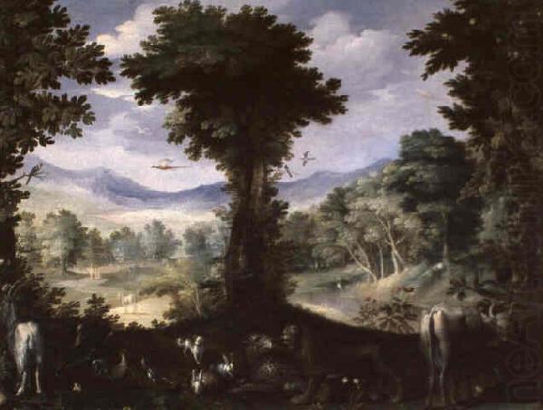 Carlo Antonio Procaccini Garden of Eden oil painting picture
